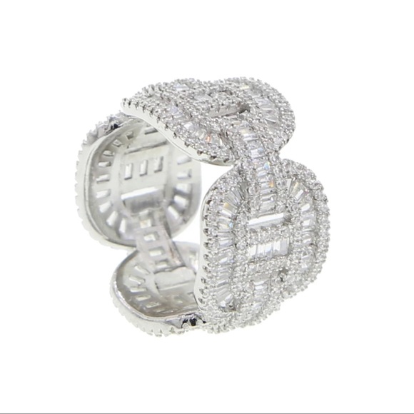 Iced Out Rectangle ring - Picture 2 of 3